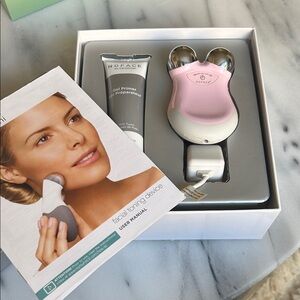 NuFace Pink and White Toning Device with Gel Primer